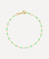 Gigi Clozeau 18ct Gold Classic Gigi Resin Bead Bracelet In Neon Green