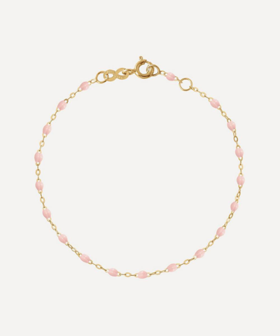 Gigi Clozeau 18k Yellow Gold Classic Gigi Resin Bracelet In Light Pink