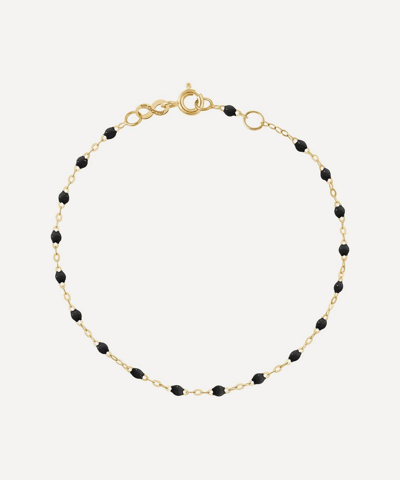 Gigi Clozeau 18k Yellow Gold Classic Gigi Resin Bracelet In Black