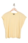 Eileen Fisher Crewneck Boxy Stretch Jersey T-shirt In Butter
