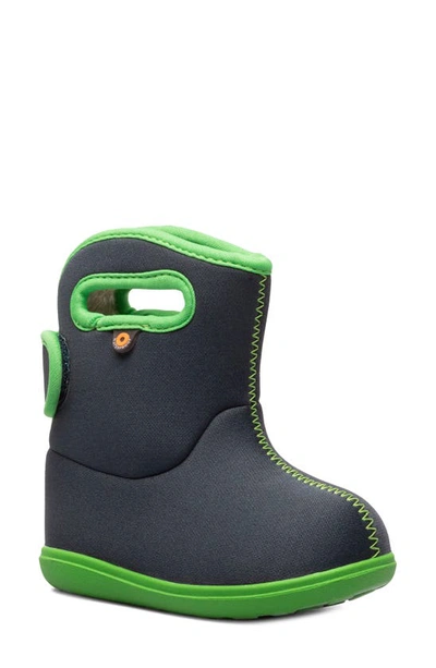 Bogs Kids' Baby  Ii Solid Insulated Waterproof Boot In Navy/ Green