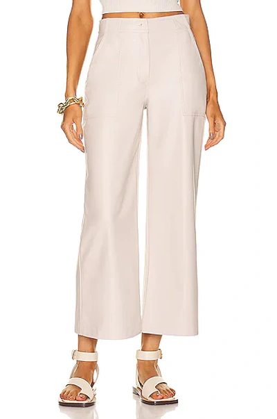 Simkhai Judah Vegan Leather Pant In Bone