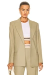 Helmut Lang Wool-blend Blazer In Cedar - Qsy