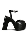 Coperni Bridge Snakeskin Platform Sandals In Black
