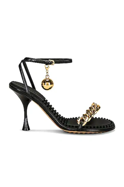 Bottega Veneta Black Dot Heeled Sandals In 1000 Black