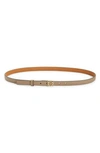 Loewe Anagram Leather Belt In Sand/ Gold 2569