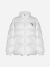 Prada White Re-nylon Padded Jacket With Logo
