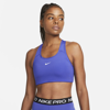 Nike Women's Swoosh Medium-support 1-piece Pad Sports Bra In Blue