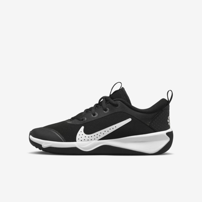 Nike Omni Multi-court Big Kids' Indoor Court Shoes In Black,white
