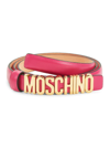 MOSCHINO ! WOMEN'S LOGO LEATHER BELT