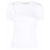 Alyx Asymmetric Twist T-shirt In White