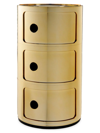 Kartell Componibili 3-door Storage Cabinet In Gold