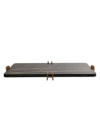 Arteriors Lockhart Marble Rectangular Tray In Black