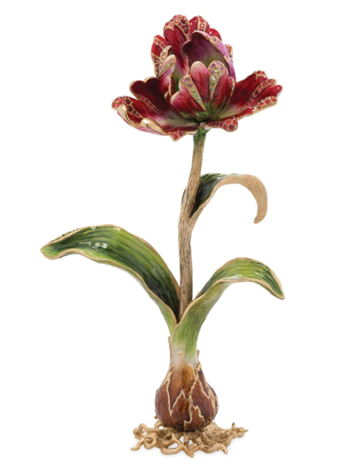 Jay Strongwater Renee Tulip Objet D'art In Pink