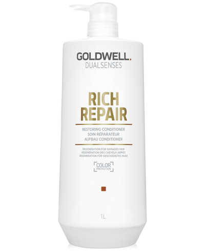 Goldwell Dualsenses Rich Repair Restoring Conditioner, 33.8 Oz, From Purebeauty Salon & Spa