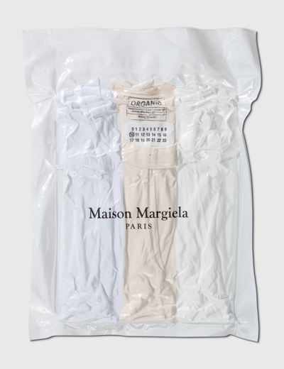Maison Margiela Maison  Margiela 3-pack Organic Jersey T-shirts In Multicolor