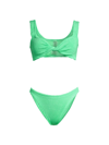 HUNZA G WOMEN'S JUNO TWISTED TWO-PIECE BIKINI SET