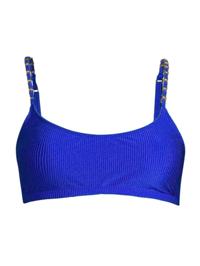 Lilly Pulitzer Sharona Chain-strap Bikini Top In Blue Grott