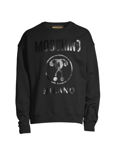 Moschino Double Question Mark Sweater Zwart Zra1702 7028 555 In Black