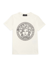Versace Little Kid's & Kid's St. Medusa Crewneck T-shirt In White Black
