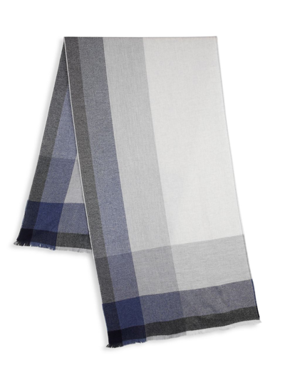 Brunello Cucinelli Color-block Wool And Cashmere Scarf In Blue