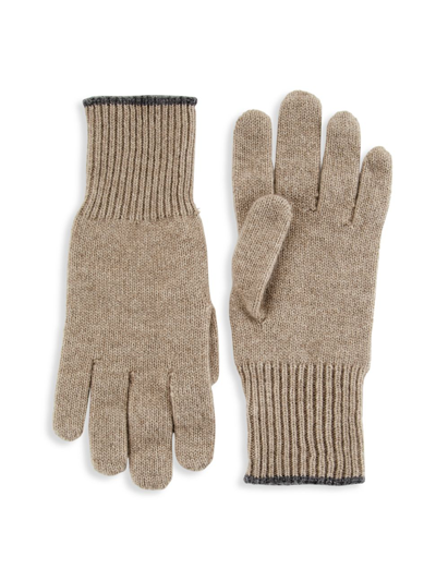 Brunello Cucinelli Cashmere Gloves In Brown