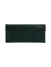 Judith Leiber Couture Beaded Envelope Clutch In Ebonized Emerald