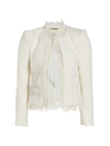 L Agence Women's Angelina Tweed Blazer In Ivory