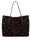 Christian Louboutin Large Cabarock Loubinthesky Perforated Leather Tote In Black