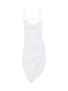 Jacquemus Women's Draped Asymmetric Minidress In White
