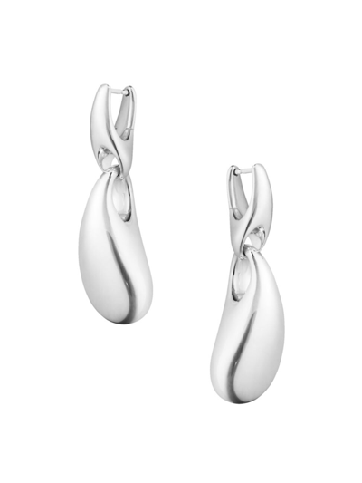 Georg Jensen Sterling Silver Reflect Polished Link Drop Earrings