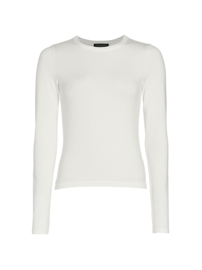 Rag & Bone Luca Long-sleeve Top In White
