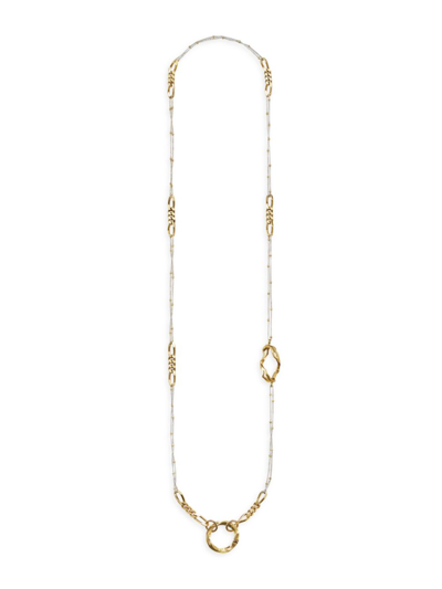 Milamore Kintsugi Duo Chain Two-tone 18k Gold Necklace