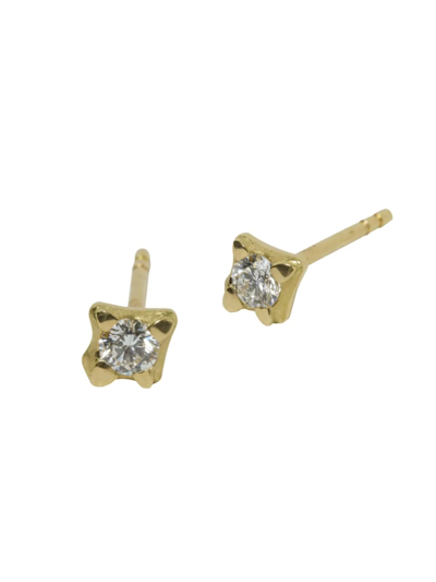 Milamore Women's Hanabi 18k Yellow Gold & Diamond Stud Earrings
