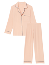 Eberjey Women's Gisele Long Pajama Set In Rose Cloud Navy