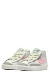 Nike Kids' Blazer Mid '77 Sneaker In White/pink/white