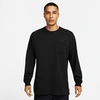 Nike Men's Sportswear Premium Essentials Long-sleeve T-shirt In Black/black