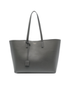Saint Laurent East West Calfskin Shopping Tote Bag In Grey