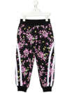 MONNALISA FLORAL-PRINT COTTON TRACK PANTS