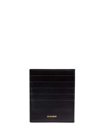 Jil Sander Vertical Logo Cardholder In Black