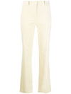 Patrizia Pepe High-waist Straight-leg Trousers In Neutrals