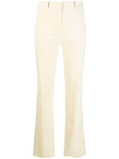 Patrizia Pepe High-waist Straight-leg Trousers In Gelb