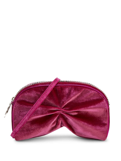 Giuseppe Zanotti Agacia Velvet Crossbody Bag In Pink