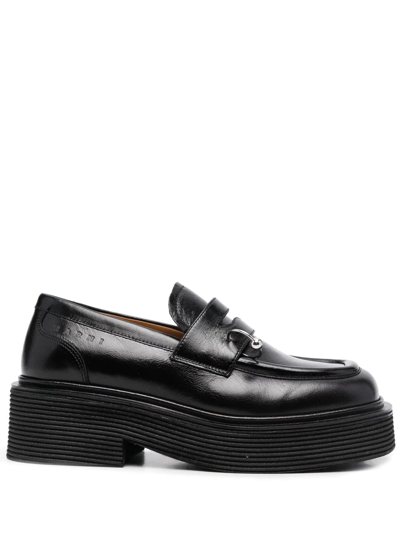 Marni Piercing-embellished Chunky Loafers In Black
