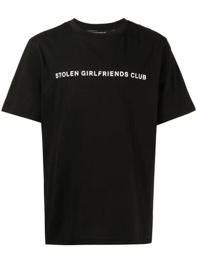 Stolen Girlfriends Club Black Organic Cotton T-shirt In Schwarz