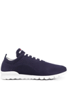 KITON LOGO-EMBROIDERED KNIT SNEAKERS
