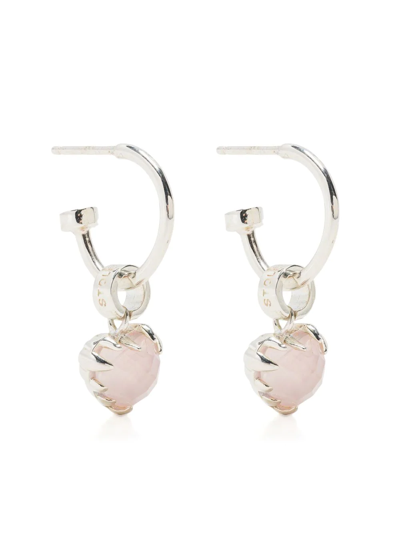 Stolen Girlfriends Club Love Anchor Heart-charm Earrings In Silver