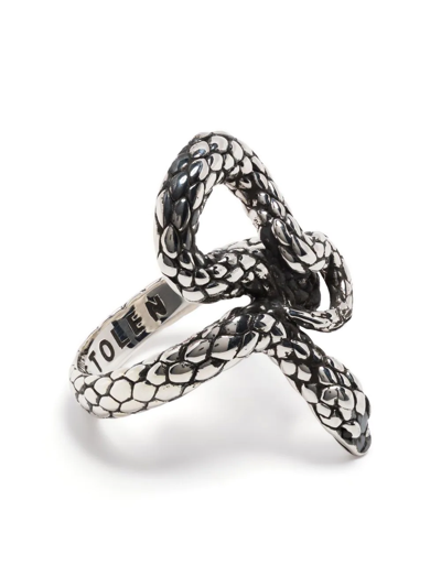 Stolen Girlfriends Club Hiss Snake Ring In Silver