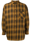 Stolen Girlfriends Club Post Show Plaid Overshirt In Yellow