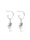 Stolen Girlfriends Club Star Anchor Silver Sterling Earrings In Silver